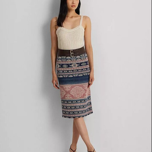 🚨 50% OFF BUNDLES! 🚨 NWT Lauren Ralph Lauren Geometric Striped Pencil Skirt - Picture 10 of 10